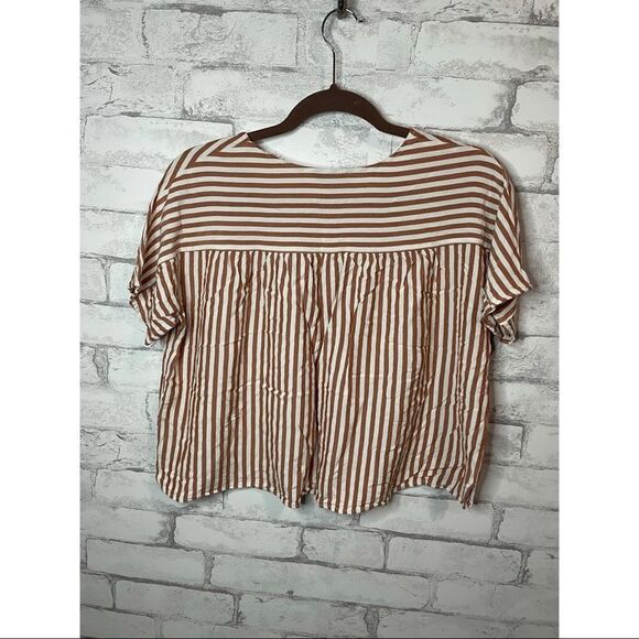 Madewell Rhyme Button-Front Top in Stripe Play - Picture 6 of 7